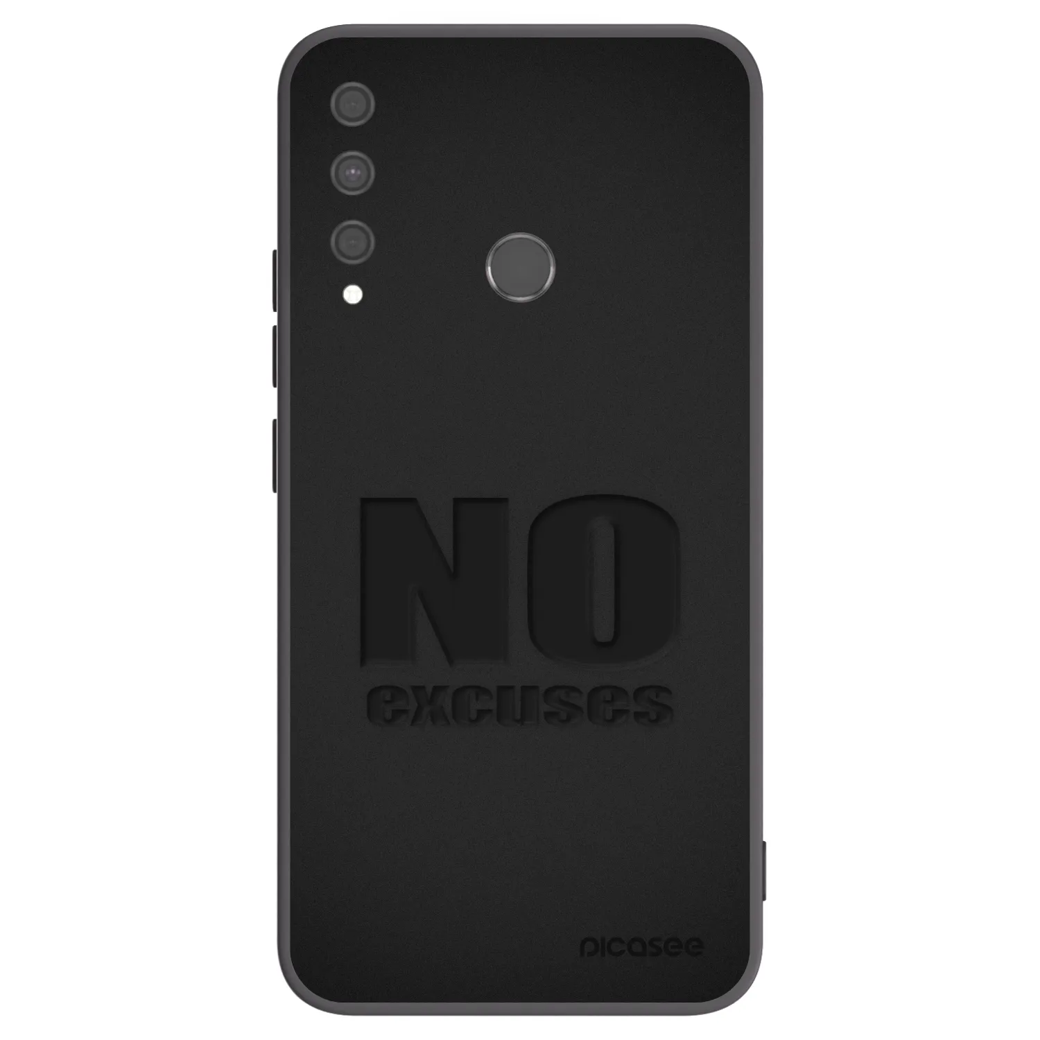 Picasee silikonowe czarne etui na Huawei P40 Lite E - No Excuses