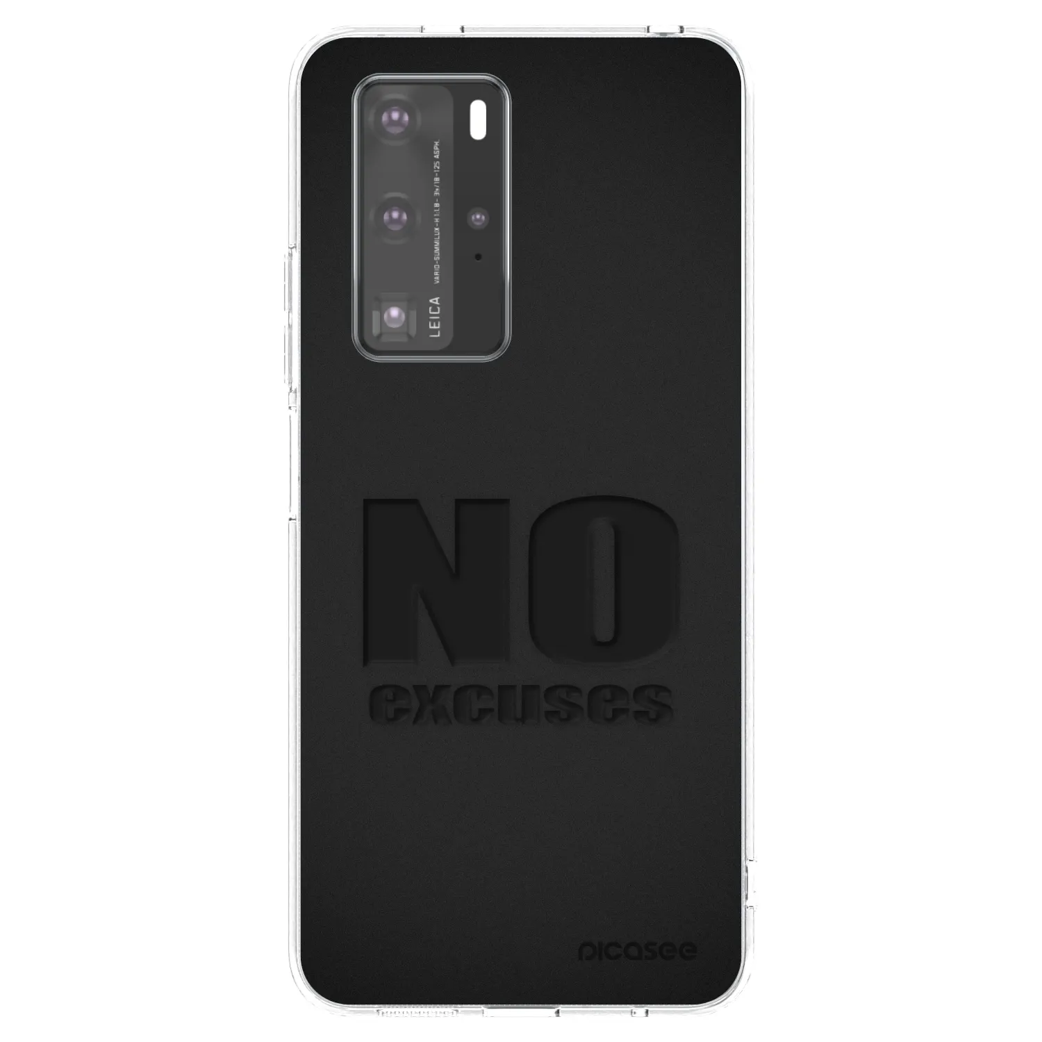 Picasee silikonowe przeźroczyste etui na Huawei P40 Pro - No Excuses