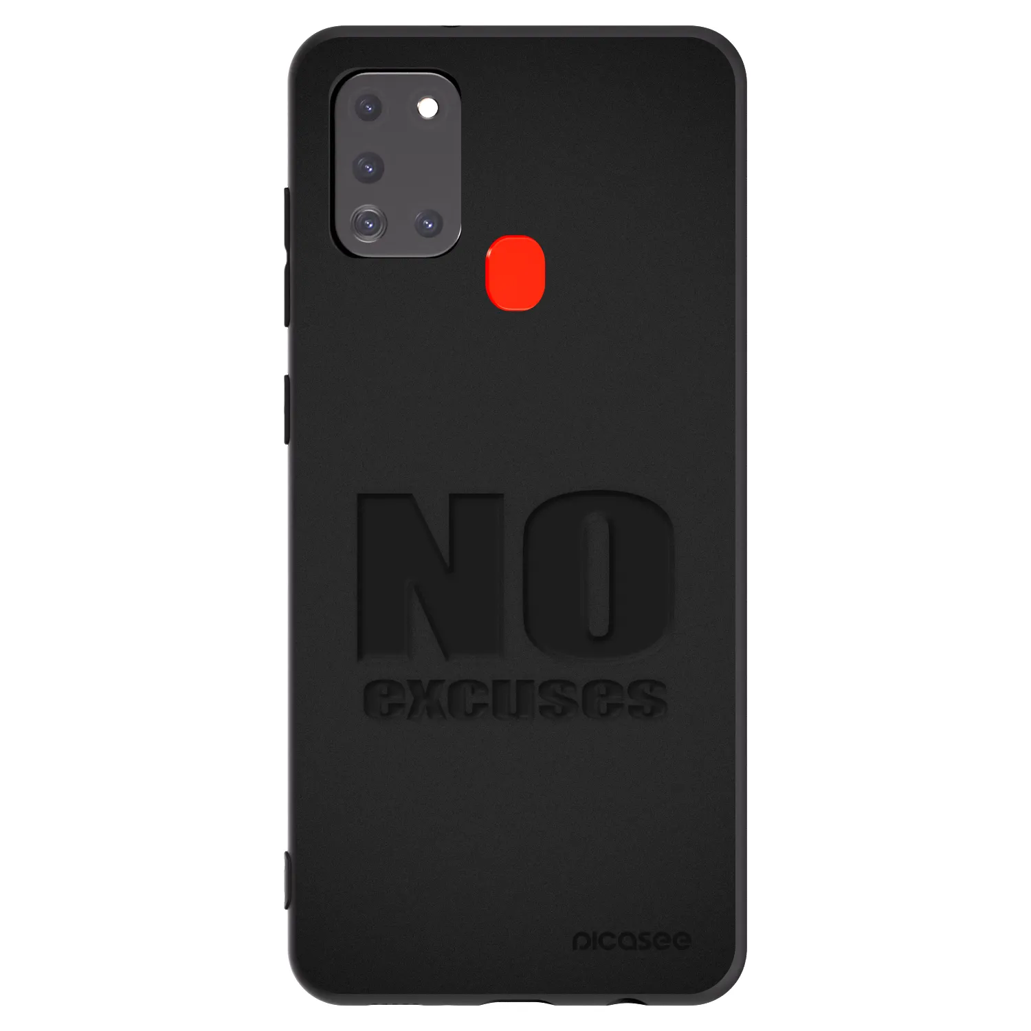 Picasee silikonowe czarne etui na Samsung Galaxy A21s - No Excuses