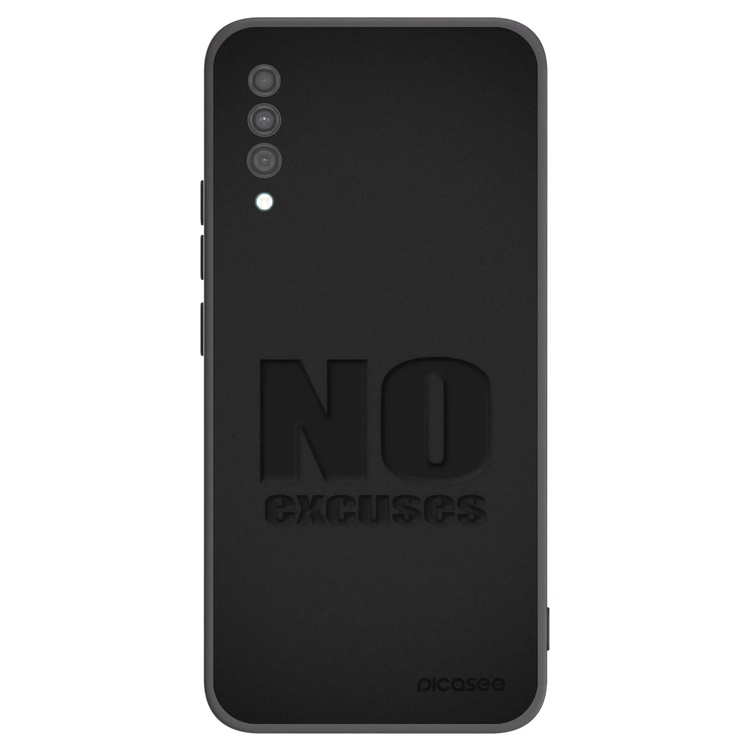 Picasee silikonowe czarne etui na Samsung Galaxy A30s A307F - No Excuses