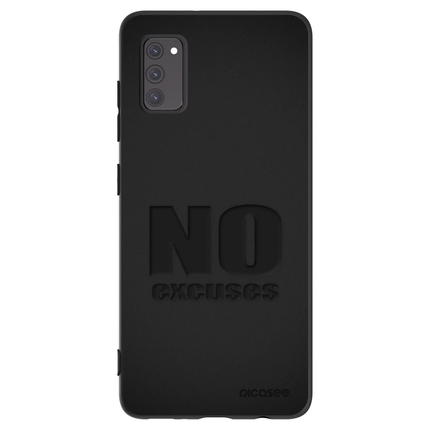 Picasee silikonowe czarne etui na Samsung Galaxy A41 A415F - No Excuses