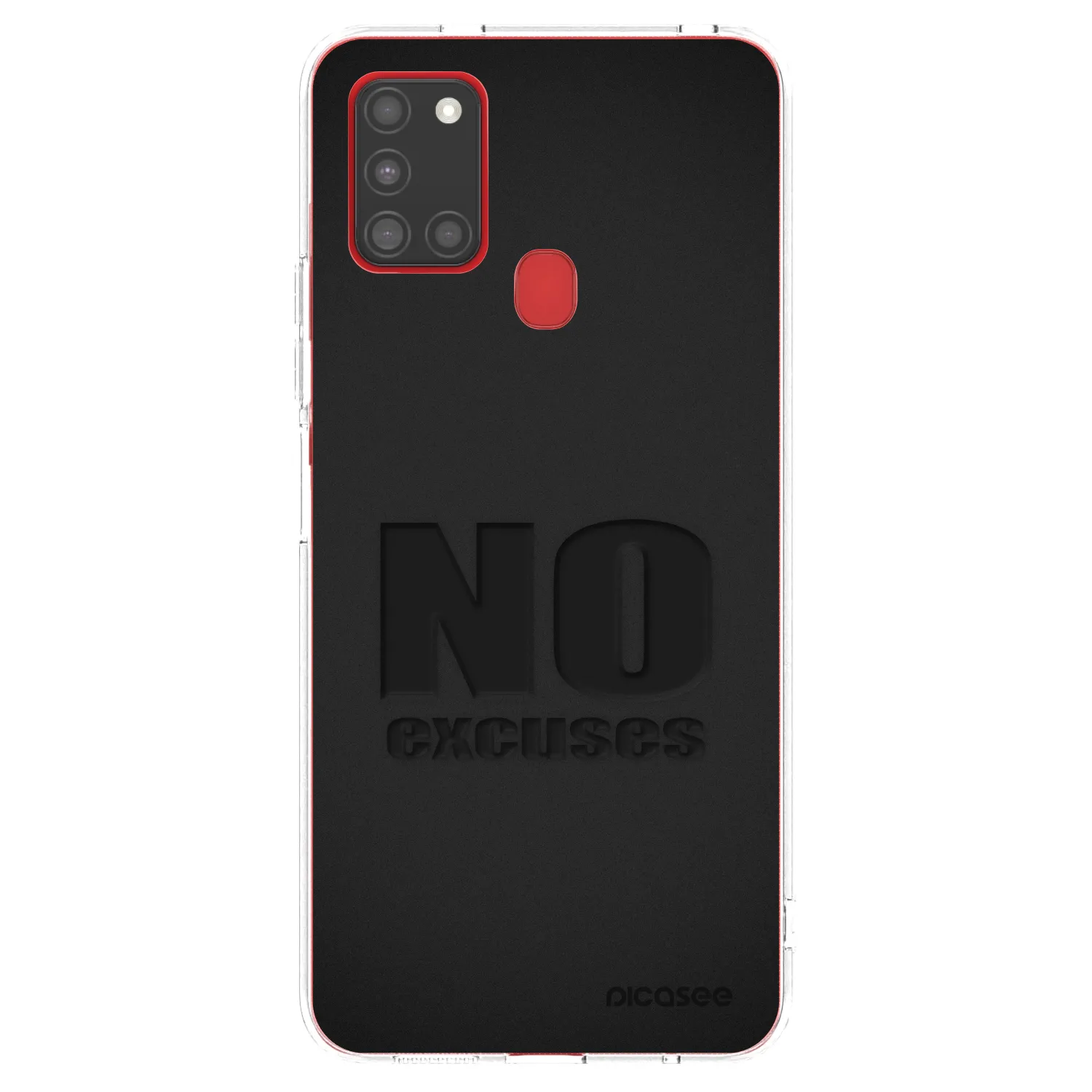 Picasee silikonowe przeźroczyste etui na Samsung Galaxy A21s - No Excuses