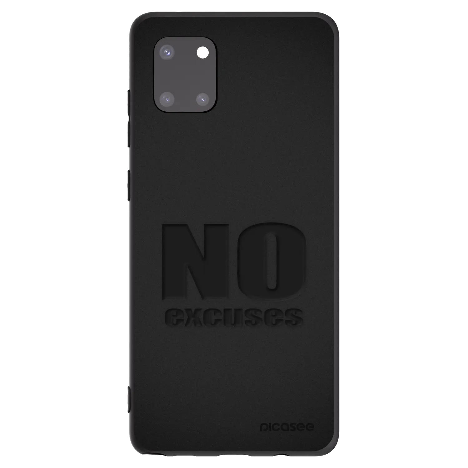 Picasee silikonowe czarne etui na Samsung Galaxy Note 10 Lite N770F - No Excuses