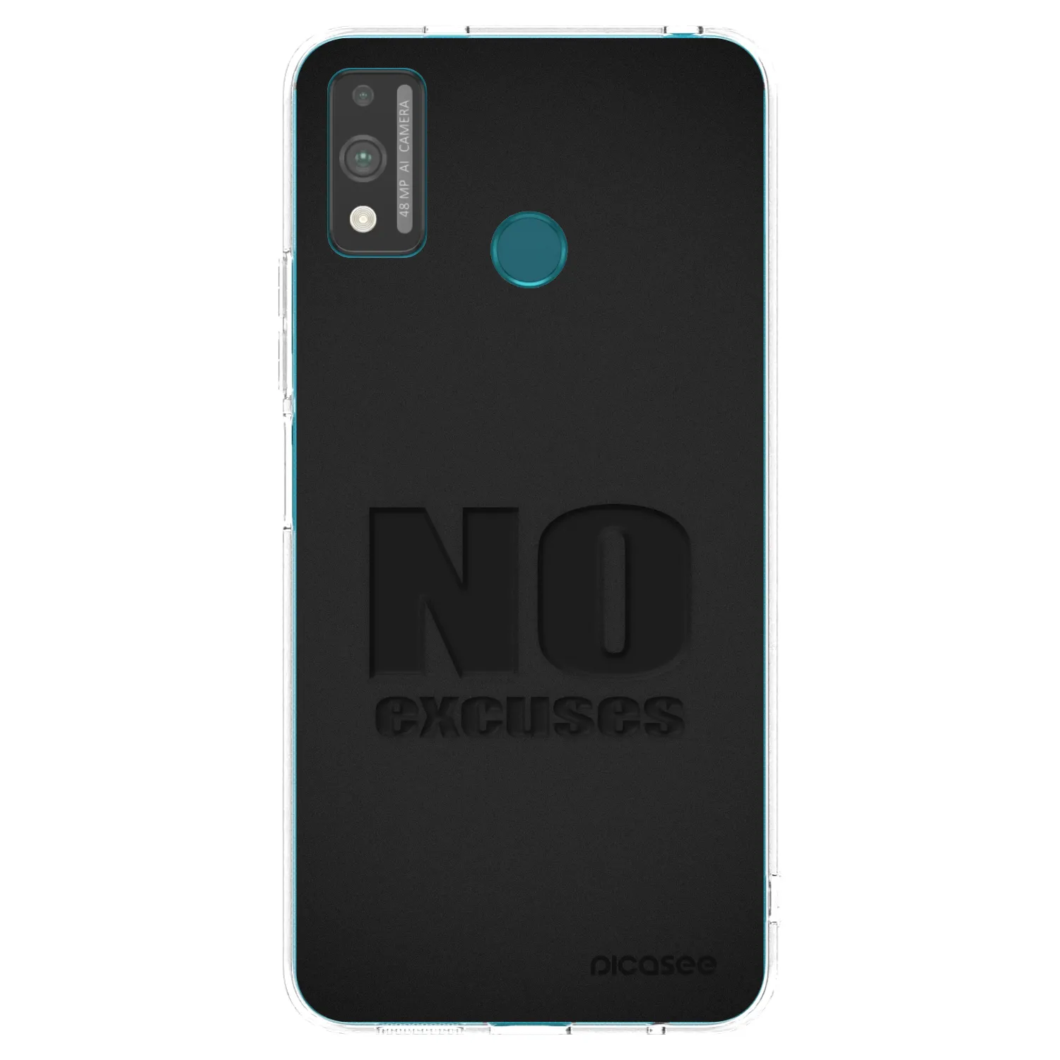 Picasee silikonowe przeźroczyste etui na Honor 9X Lite - No Excuses