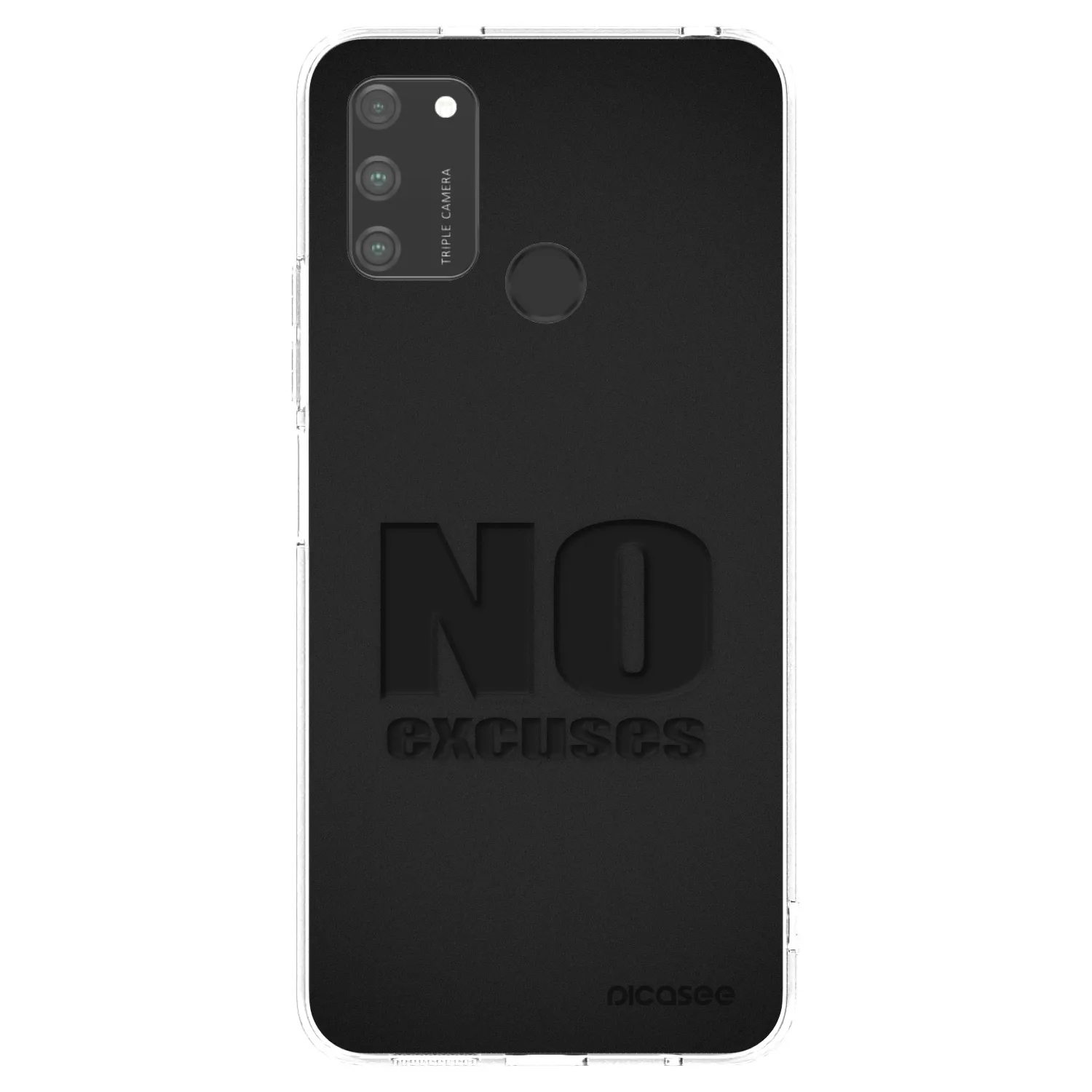 Picasee silikonowe przeźroczyste etui na Honor 9A - No Excuses