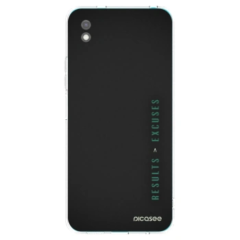 Picasee silikonowe czarne etui na Xiaomi Redmi 9A - Results x Excuses