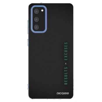 Picasee silikonowe przeźroczyste etui na Samsung Galaxy S20 FE - Results x Excuses