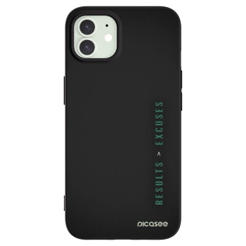 Picasee silikonowe czarne etui na Apple iPhone 12 - Results x Excuses