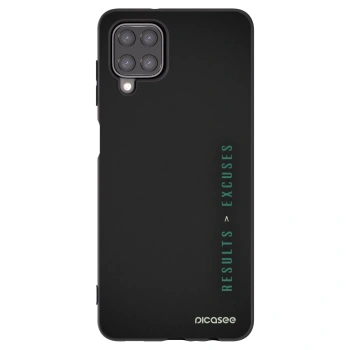 Picasee silikonowe czarne etui na Samsung Galaxy A12 A125F - Results x Excuses