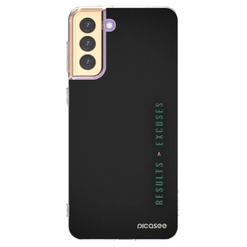 Picasee silikonowe przeźroczyste etui na Samsung Galaxy S21+ 5G G996F - Results x Excuses