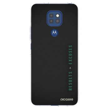 Picasee silikonowe przeźroczyste etui na Motorola Moto G9 Play - Results x Excuses
