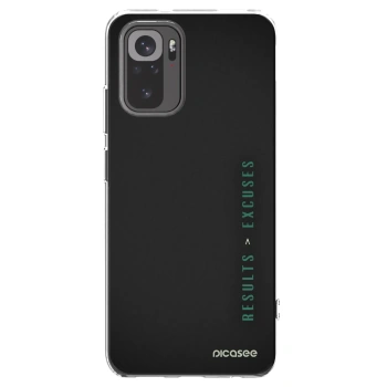 Picasee silikonowe przeźroczyste etui na Xiaomi Redmi Note 10 - Results x Excuses