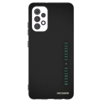 Picasee silikonowe czarne etui na Samsung Galaxy A32 5G A326B - Results x Excuses