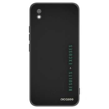 Picasee silikonowe czarne etui na Xiaomi Redmi 9AT - Results x Excuses