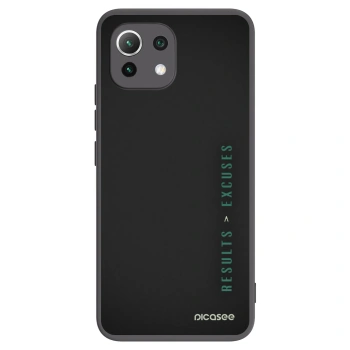 Picasee silikonowe czarne etui na Xiaomi Mi 11 Lite - Results x Excuses