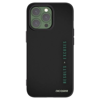 Picasee silikonowe czarne etui na Apple iPhone 13 Pro - Results x Excuses
