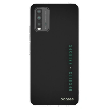 Picasee silikonowe czarne etui na Xiaomi Redmi 9T - Results x Excuses