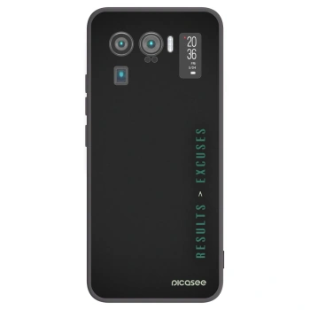 Picasee silikonowe czarne etui na Xiaomi Mi 11 Ultra - Results x Excuses