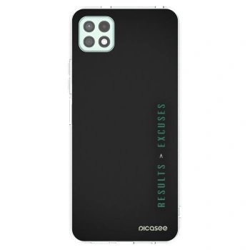 Picasee silikonowe przeźroczyste etui na Samsung Galaxy A22 A226B 5G - Results x Excuses