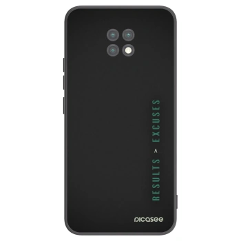 Picasee silikonowe czarne etui na Xiaomi Redmi Note 9T - Results x Excuses