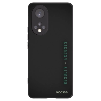 Picasee silikonowe czarne etui na Huawei Nova 9 - Results x Excuses