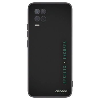 Picasee silikonowe czarne etui na Realme 8 5G - Results x Excuses