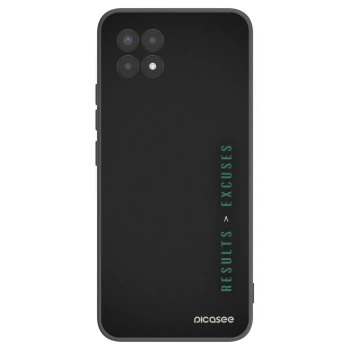 Picasee silikonowe czarne etui na Realme 8i - Results x Excuses