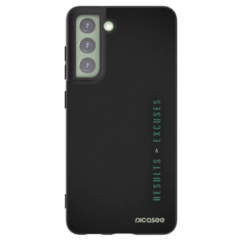 Picasee silikonowe czarne etui na Samsung Galaxy S21 FE 5G - Results x Excuses