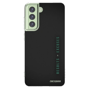 Picasee silikonowe przeźroczyste etui na Samsung Galaxy S21 FE 5G - Results x Excuses