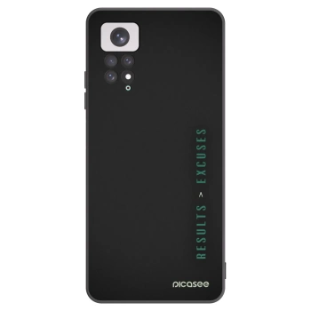 Picasee silikonowe czarne etui na Xiaomi Redmi Note 11 - Results x Excuses