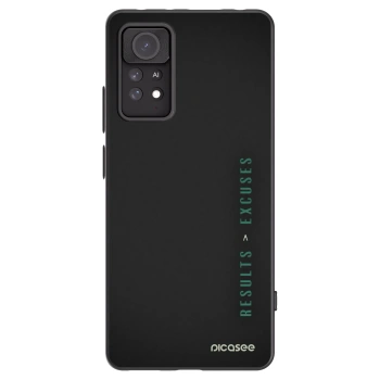Picasee silikonowe czarne etui na Xiaomi Redmi Note 11 Pro - Results x Excuses