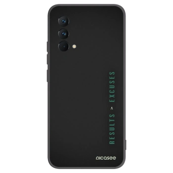 Picasee silikonowe czarne etui na Realme GT Master Edition 5G - Results x Excuses