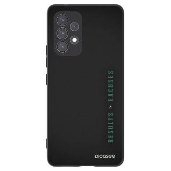 Picasee silikonowe czarne etui na Samsung Galaxy A53 5G A536 - Results x Excuses