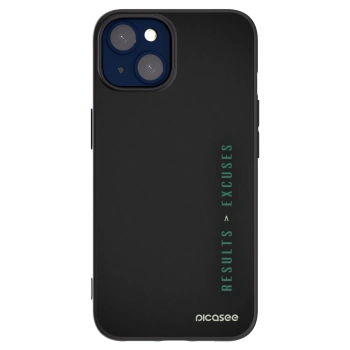 Picasee silikonowe czarne etui na Apple iPhone 14 - Results x Excuses