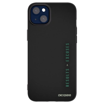 Picasee silikonowe czarne etui na Apple iPhone 14 Plus - Results x Excuses