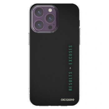 Picasee silikonowe przeźroczyste etui na Apple iPhone 14 Pro Max - Results x Excuses