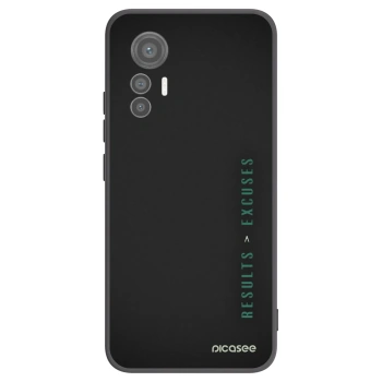 Picasee silikonowe czarne etui na Xiaomi 12 Lite - Results x Excuses