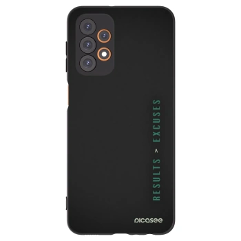 Picasee silikonowe czarne etui na Samsung Galaxy A23 A236B 5G - Results x Excuses