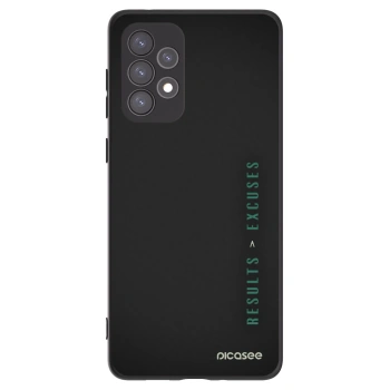 Picasee silikonowe czarne etui na Samsung Galaxy A73 5G - Results x Excuses