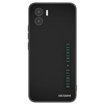 Picasee silikonowe czarne etui na Xiaomi Redmi A1 - Results x Excuses
