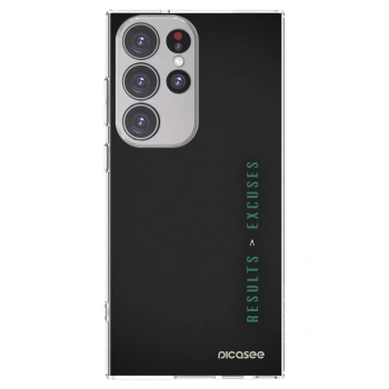 Picasee silikonowe przeźroczyste etui na Samsung Galaxy S23 Ultra 5G - Results x Excuses