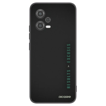 Picasee silikonowe czarne etui na Xiaomi Poco X5 - Results x Excuses
