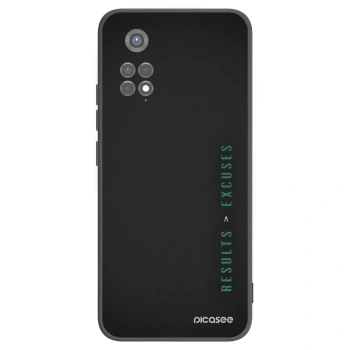 Picasee silikonowe czarne etui na Xiaomi Redmi Note 11S 5G - Results x Excuses