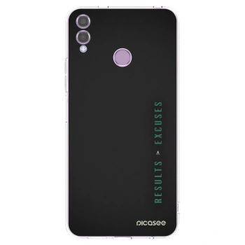 Picasee silikonowe przeźroczyste etui na Honor 8X - Results x Excuses