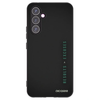 Picasee silikonowe czarne etui na Samsung Galaxy A54 5G A546B - Results x Excuses