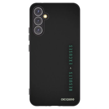 Picasee silikonowe czarne etui na Samsung Galaxy A34 5G A346B - Results x Excuses