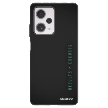 Picasee silikonowe czarne etui na Xiaomi Redmi Note 12 Pro+ 5G - Results x Excuses