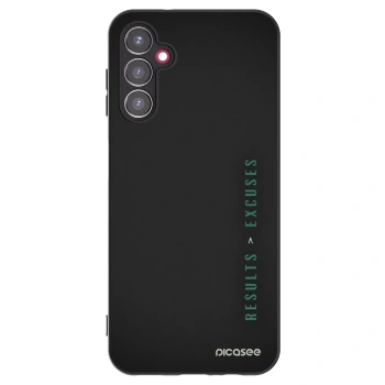 Picasee silikonowe czarne etui na Samsung Galaxy A14 5G A146P - Results x Excuses