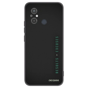 Picasee silikonowe czarne etui na Xiaomi Redmi 12C - Results x Excuses