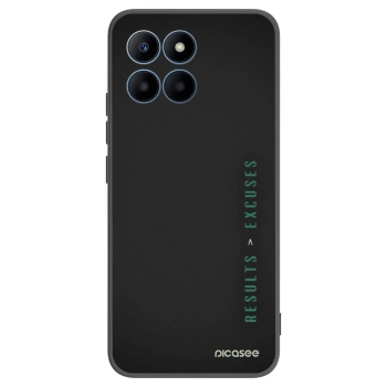 Picasee silikonowe czarne etui na Honor 70 Lite - Results x Excuses